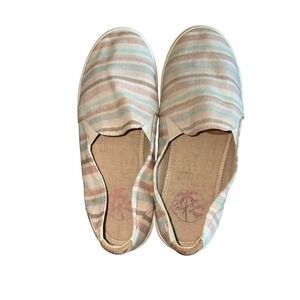 Roxy Rincon Striped Slip On Casual Shoes Women's Size 7.5